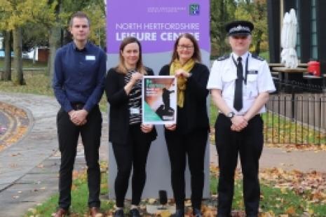 NHDC managers, Herts Police and SLL management launch the Fearless campaign in North Herts