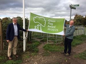 Green Flag raising at Ivel Springs in Baldock