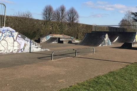 Skate park in King George Rec Hitchin