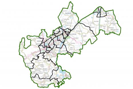 New wards for North Hertfordshire. Credit: contains Ordnance Survey data (c) Crown copyright and database rights 2023