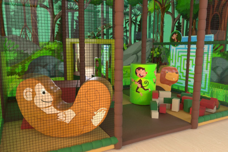 Soft play plan of jungle play room